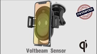 4Smarts VoltBeam Sensor Authouder Telefoon met Draadloos Opladen Zwart Houders