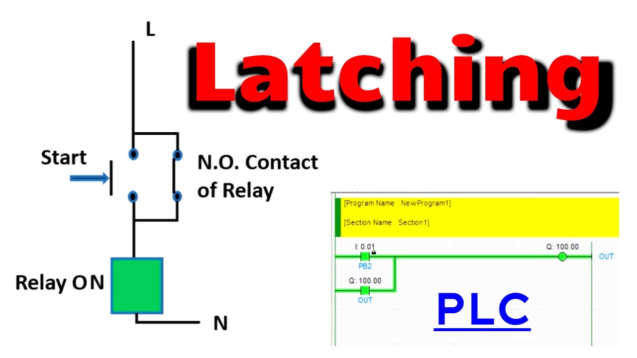 Latching in PLC Ladder Logic - PLC Programming Basics