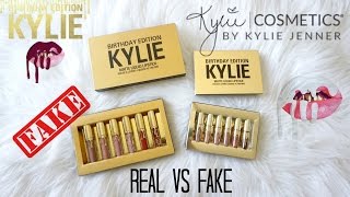 REAL vs FAKE $6: Kylie Cosmetics Birthday Edition Mini Matte Liquid Lipsticks