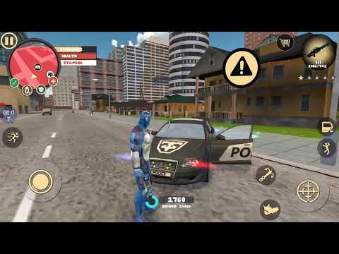 Rope Hero Vice Town Freeze Gun | How to Freeze Police