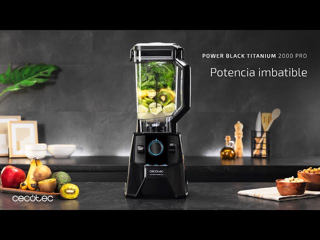Licuadora Cecotec Power Black Titanium 2000 Pro 2000W 2,1L Titan Couteaux 8 Lames video