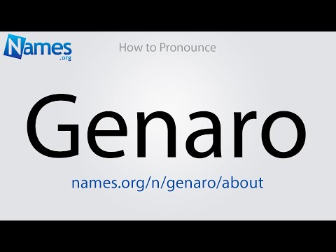 How to Pronounce Genaro