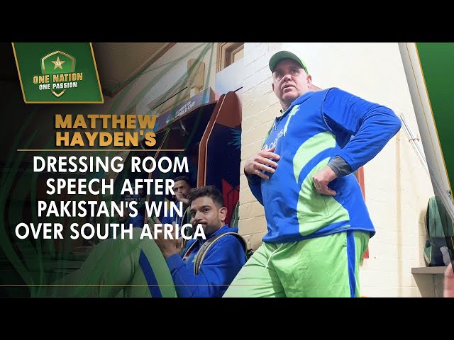 🔊🔛 Matthew Hayden’s Dressing Room Speech After Pakistan’s Win over South Africa