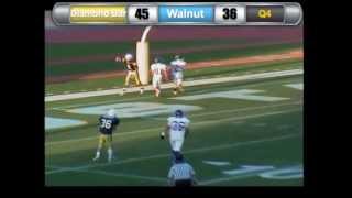 preview picture of video 'Walnut JV vs Diamond Bar JV 2012 Perez pass to Baldomino TD'