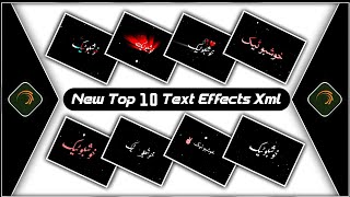 Top 10 Urdu Text Animation Presets🥀New Text Eff