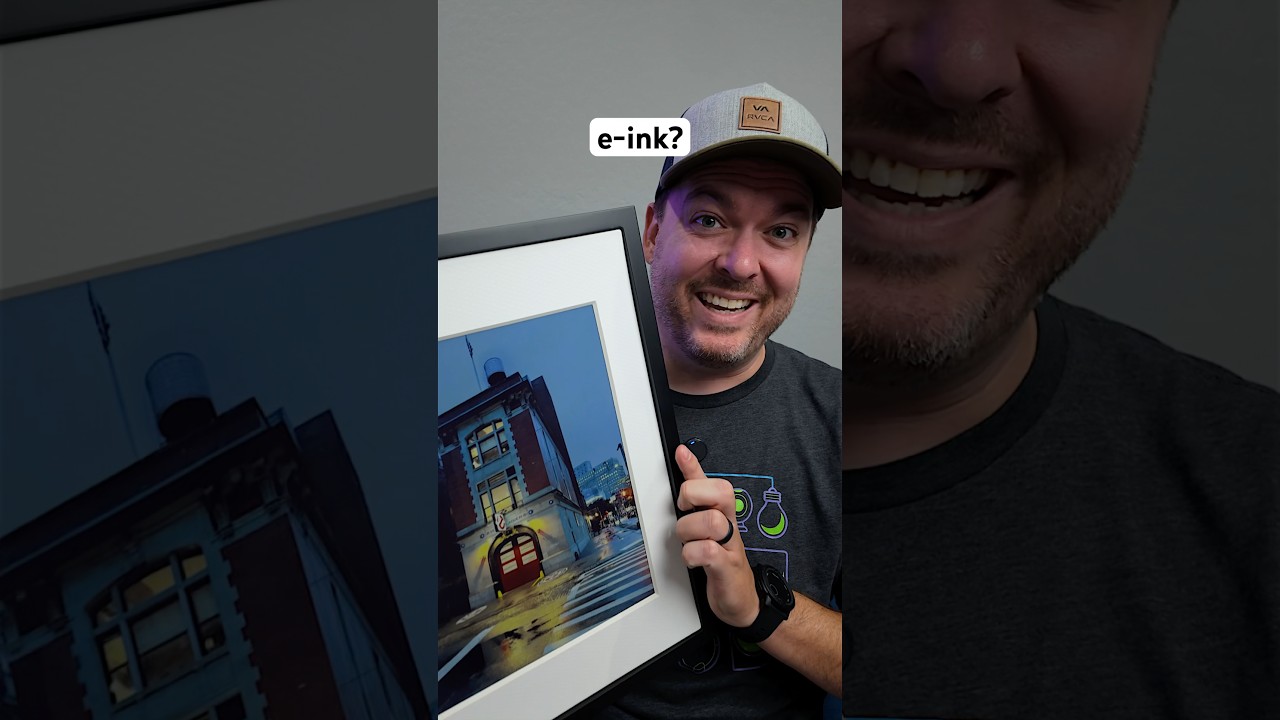 E-ink picture frame with NO wire! 😮