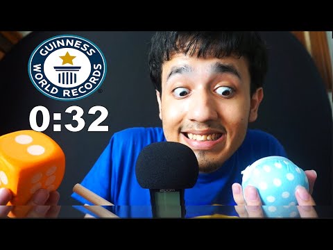 ASMR 1000 TRIGGERS IN 0:32 - WORLD RECORD