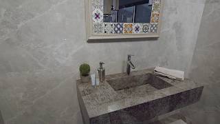 BanyoDünyası - VitrA Space Gri ve Fusion Seramik Banyo Tasarımı