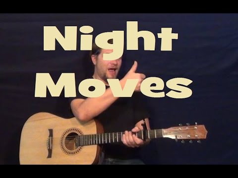 Night Moves (Bob Seger) Easy Guitar Lesson How to Play Tutorial Strum Chords