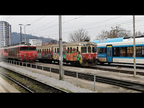Oude trein in Slovenie | Nice old train in Ljubljana, Slovenia | Vlak v Ljubljana, Slovenija
