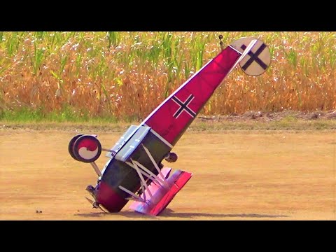 WW1 Rc Plane Ground Loop Crash Landing