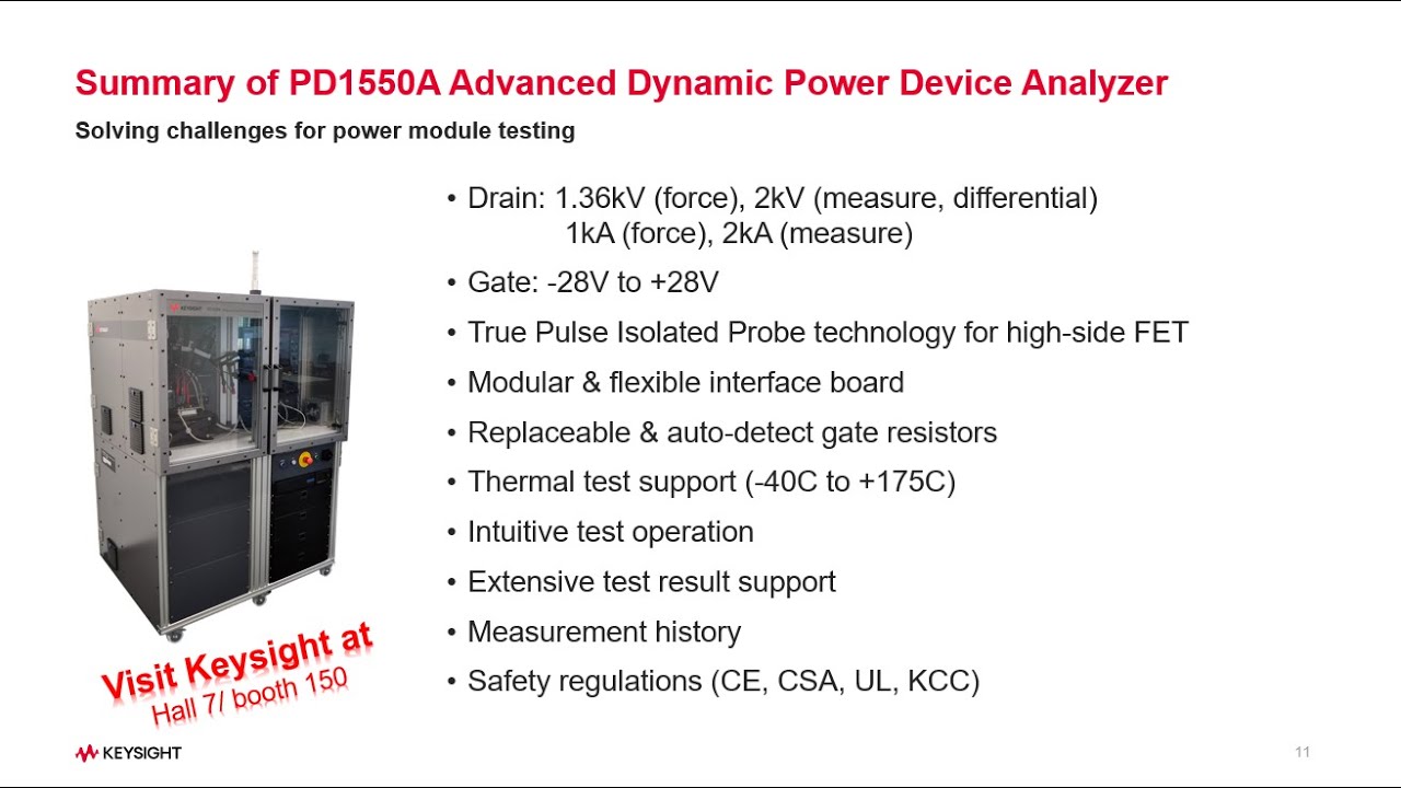 Keysight PD1550A presentation at PCIM 2022 Day2 Exhibitor Forum