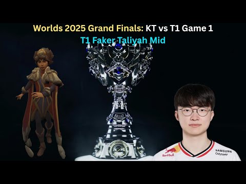 Worlds 2025 Grand Finals: KT vs T1 Game 1 (T1 Faker Taliyah Mid POV)