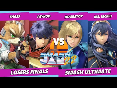 Smash Jam 22 Losers Finals - Thass & PsyKoD Vs. Doorstop & Ms. McRib - SSBU Ultimate Tournament