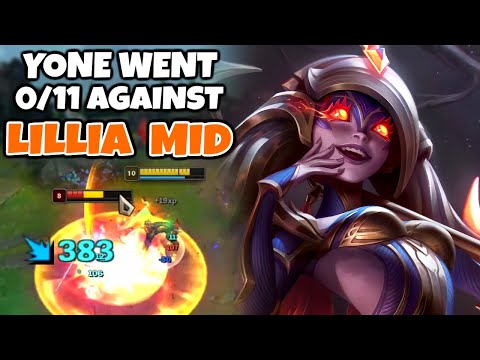 Yone went 0/11 against my Lillia Mid. | Pekin Woof