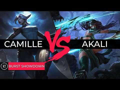 Camille Top Lane VS Akali Gameplay & Burst damage pains! S11