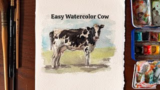 You Won’t Believe This Watercolor Cow is So Easy to Paint🐄🎨