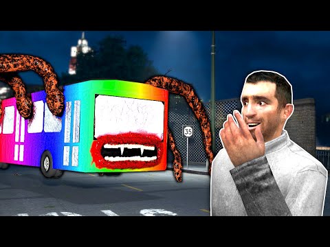 Do NOT Anger RAINBOW BUS EATER in Gmod!