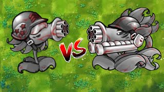 PvZ Fusion Challenge! - Iron Mega Gatling Pea Plant Vs Iron Turret Gatling Pea Vs Old Zombies