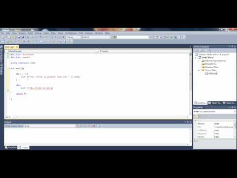 Microsoft Visual Studio C++ Tutorial 7(if & else statements), HD