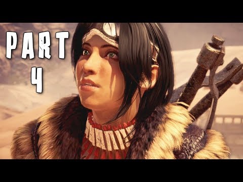 MONSTER HUNTER WORLD Walkthrough Gameplay Part 4 - BARROTH BOSS (MHW)