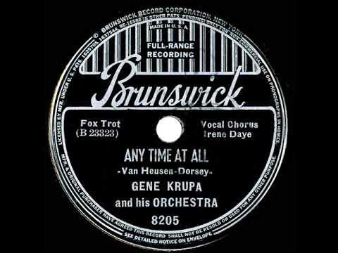 1938 Gene Krupa - Any Time At All (Irene Daye, vocal)
