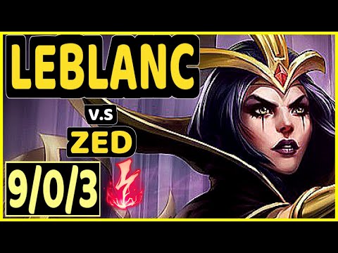 SERTUSS (LEBLANC) vs ZED - 9/0/3 KDA MID CHALLENGER GAMEPLAY - EUW