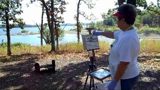 preview picture of video 'The Rock, Plein air oil painting, Part 1, Susan Neese.com'