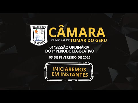🔴 01ª SESSÃO ORDINÁRIA DO 1º PERÍODO LEGISLATIVO DO ANO DE 2026 (03/02/2026)