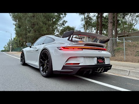 992 GT3 Akrapovic Slip-On Race Line Titanium exhaust sound clip, revs, flyby, and more!
