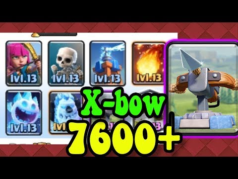 🏆7600 2.9 xbow gameplay 👈 Best Xbow deck in clash Royale
