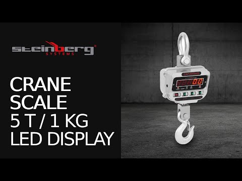 vídeo - Balança digital de guindaste - 5 t / 1 kg - LED