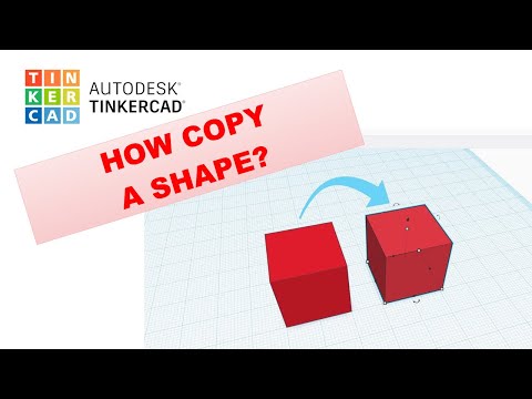 HOW TO COPY A SHAPE IN TINKERCAD?