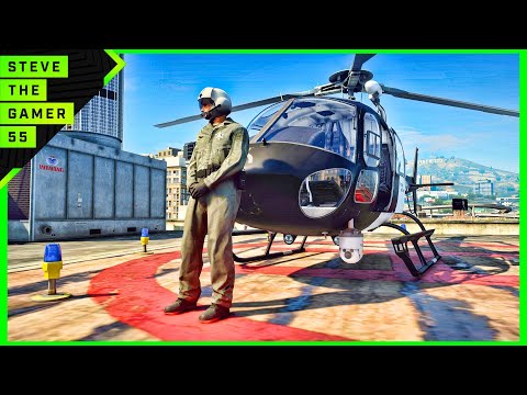 GTA 5 Mod Helicopter Patrol| GTA 5 Lspdfr Mod| 4K