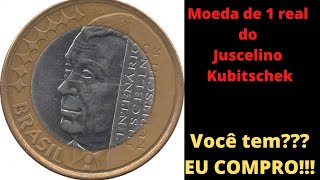Moeda de 1 real do Juscelino Kubitschek . Voc tem essa moeda de 1 real valiosa? Eu compro!!!