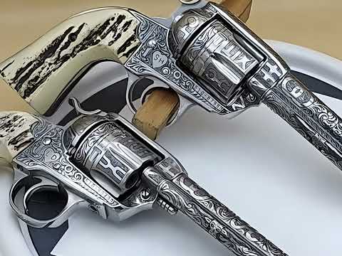 45 Colt SAA Ruger Vaqueros Cattle Brand Engraving by David Wade Harris