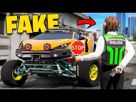 Stealing MONSTER LAMBORGHINI as a Fake Cop sa GTA 5