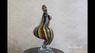 Designová skleněná socha smyslné tanečnice