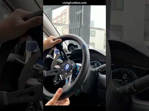 Rev Up Your Ride: 13-inch Momo Full Speed Leather Steering Wheel for Ultimate Racing Thrills