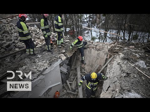 Firefighters Battle Kyiv Blaze After Hundreds Of Russian Drones Hit City | DRM News | AH1F