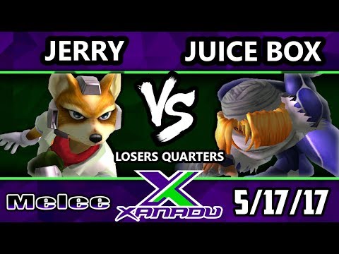 S@X 202 Jerry (Fox) Vs. Juice Box (Sheik) - Smash Melee Losers Quarters - SSBM