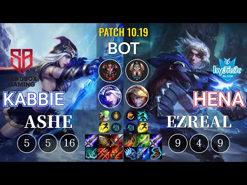 SB Kabbie Ashe vs hyF Hena Ezreal Bot - KR Patch 10.19