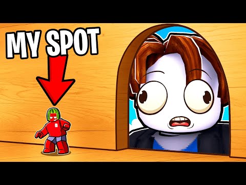 Hiding in IMPOSSIBLE SPOTS In Roblox (Shrink Hide and Seek)