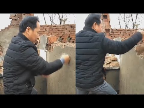 Man Breaks Wall With One Punch