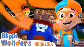 Download lagu Bermain Gitar 🎸🔥 | Blippi Wonders Indonesia | Kartun Petualangan Anak mp3