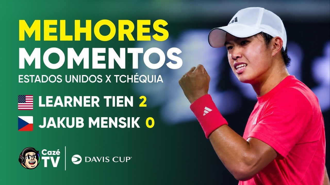 MELHORES MOMENTOS: JAKUB MENSIK X LEARNER TIEN | ESTADOS UNIDOS X TCHÉQUIA | COPA DAVIS 2026
