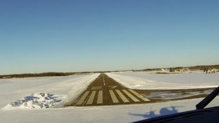 preview picture of video 'In-Flight, King Air 300, Landing at Medford, Wisconsin on 3-13-2013'