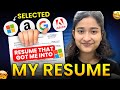 Resume That Got Me Into MICROSOFT Got Selected In 10 Product Based Companies Software Engineer