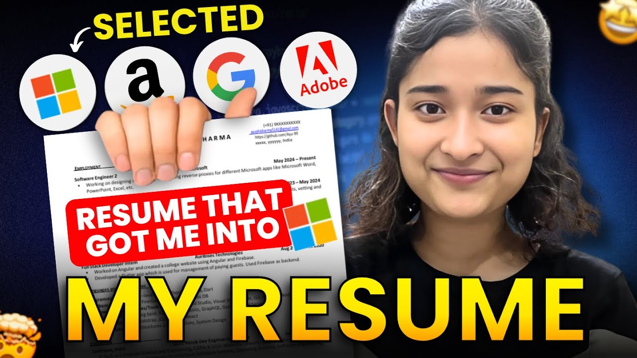 Resume that got me into MICROSOFT 💥| Got selected in 10+ product based companies | Software Engineer