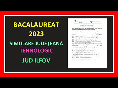 SIMULARE BACALAUREAT MATEMATICA 2023 MODEL REZOLVAT BAC M2 PROFIL TEHNOLOGIC MATE EXAMEN CLASA 12